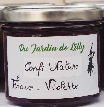 Confiture fraise et violette