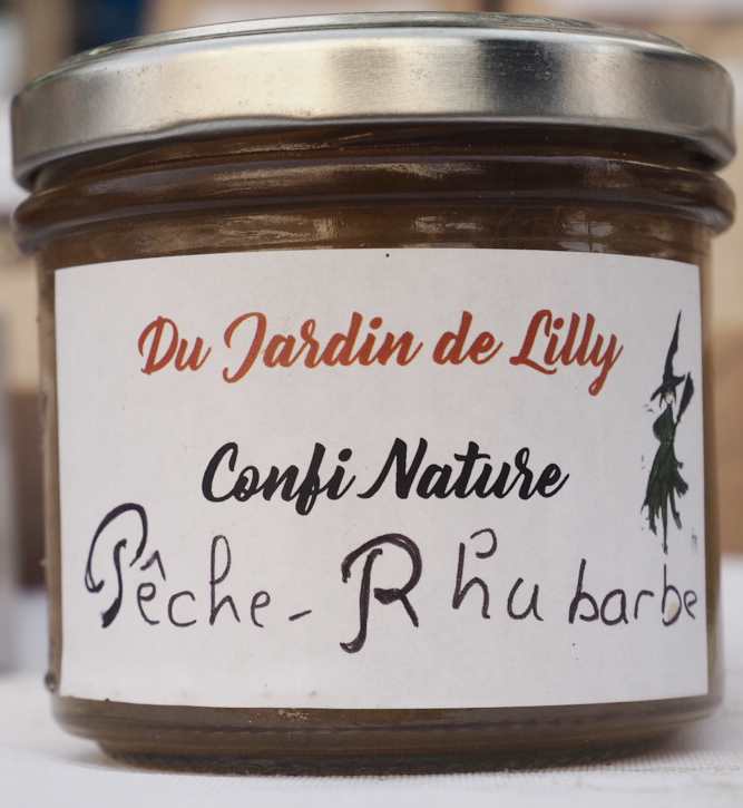 Confiture pêche rhubarbe